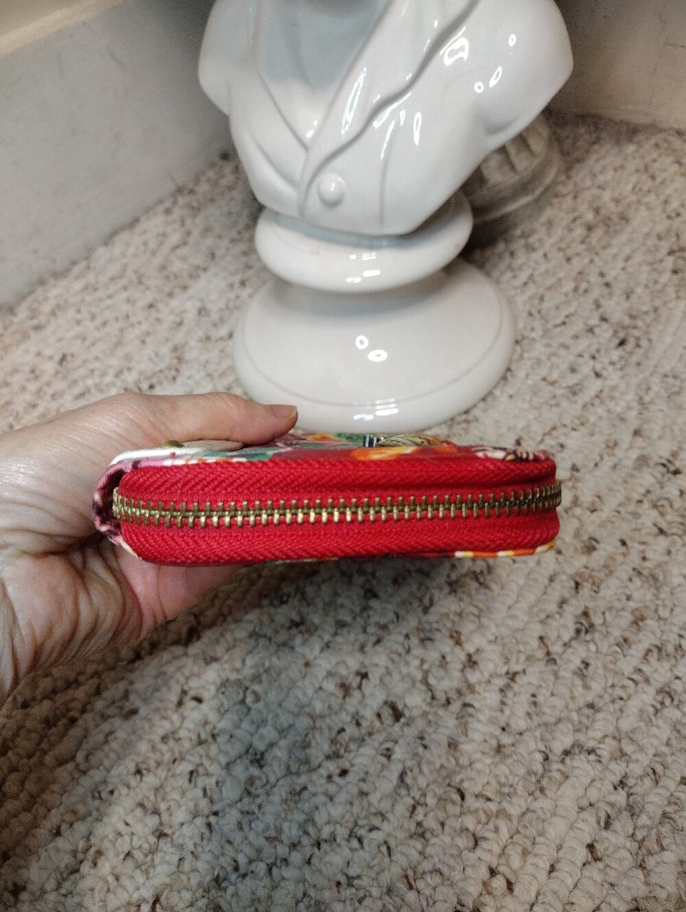 Vintage Oilily Red Multi Floral Zoey Zip Around Wallet - Picture 4 of 10